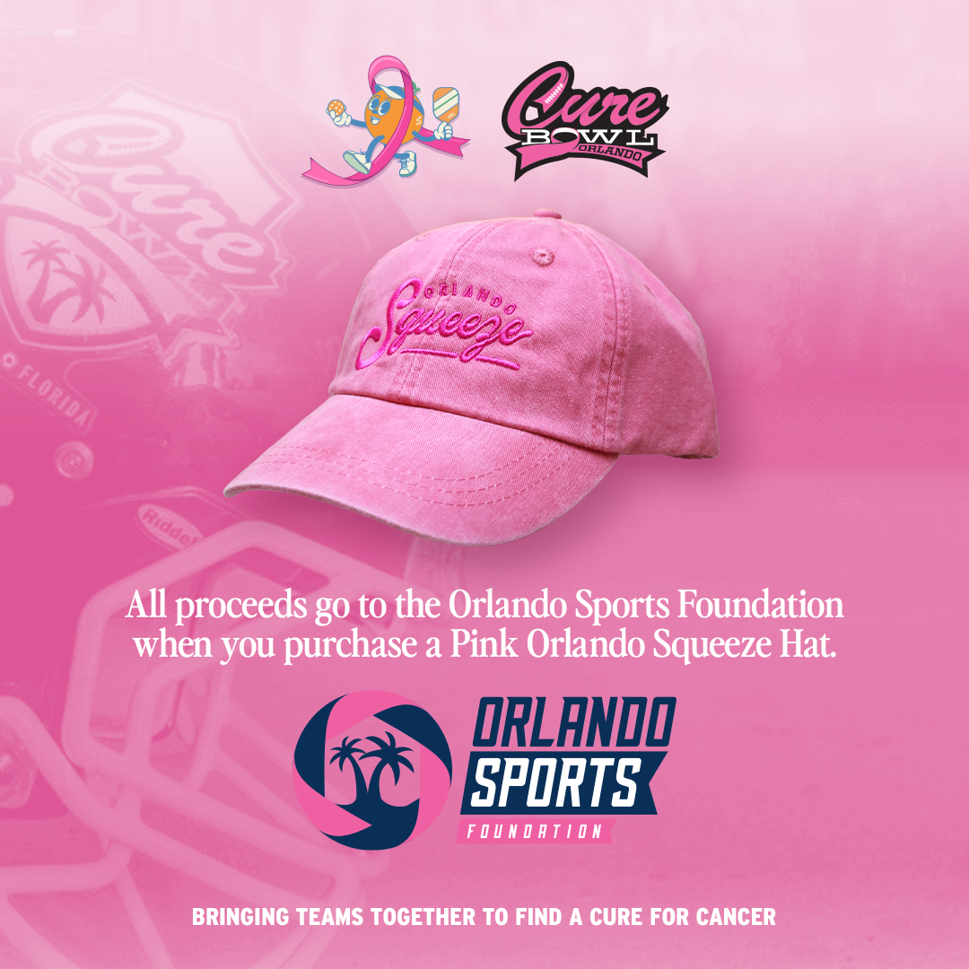 Pink Orlando Squeeze Wordmark Hat - Cure Bowl