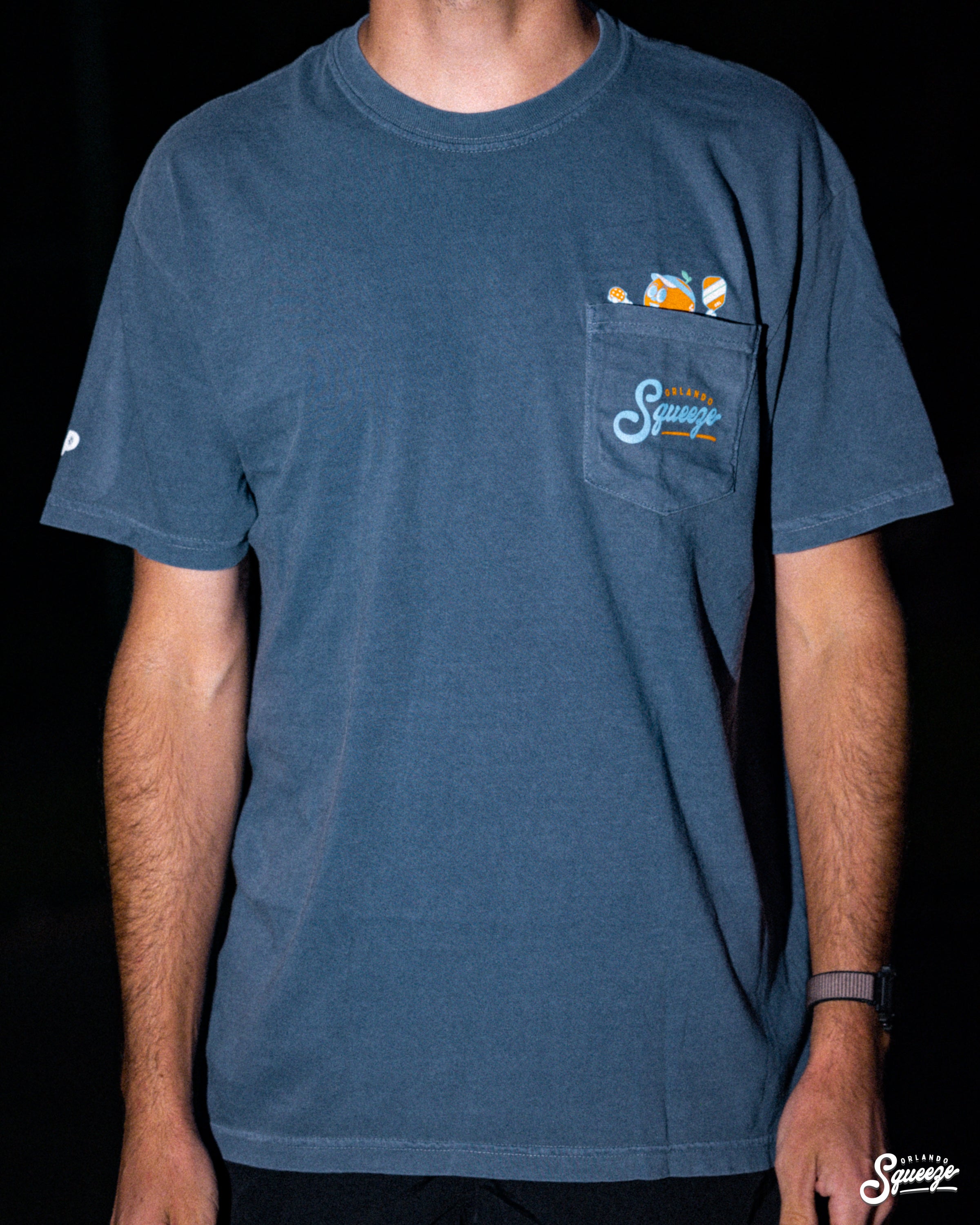 Orlando Squeeze Lil Squeezy Pocket Tee - Navy