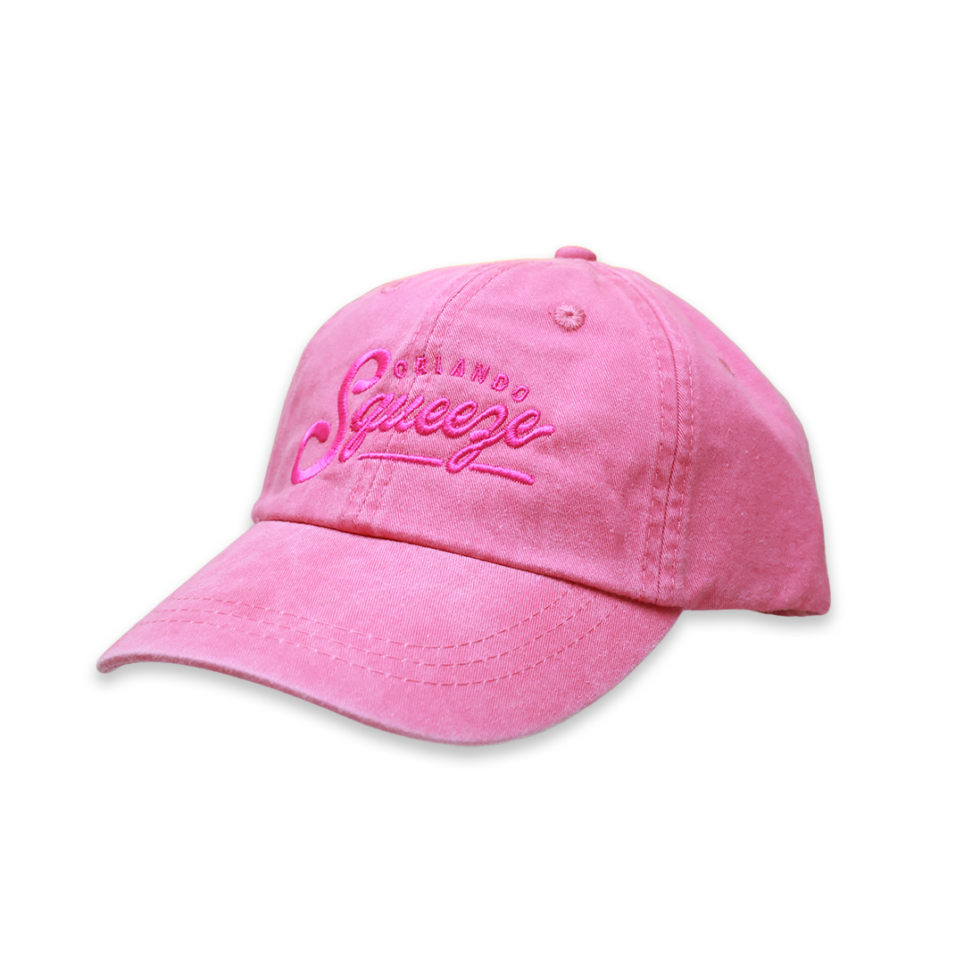 Pink Orlando Squeeze Wordmark Hat - Cure Bowl