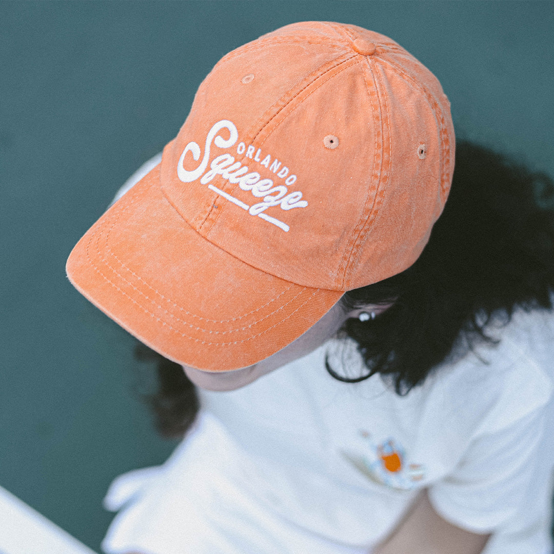 Orlando Squeeze Wordmark Hat - Orange